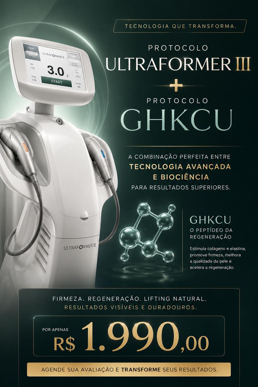 Campanha Ultraformer III e protocolo GHKCU, com equipamento e condição especial